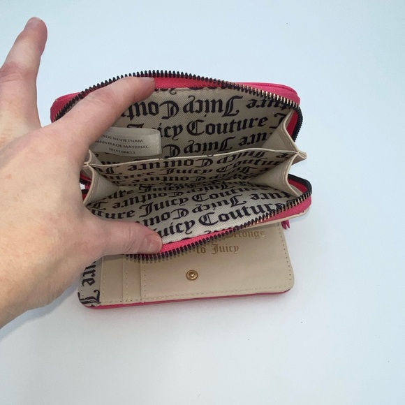 Juicy Couture Nailed it Tote Crossbody Bag and Wallet Hot Pink - Picture 12 of 12